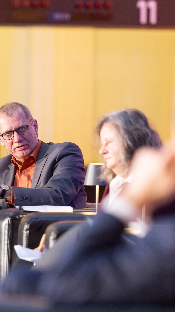 Matthias Weber und Ruth Breu auf der Bühne