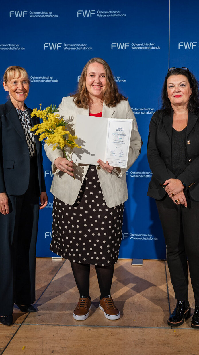 FWF-ESPRIT-Awards 2026 Auszeichnung auf der Bühne der Wiener Urania