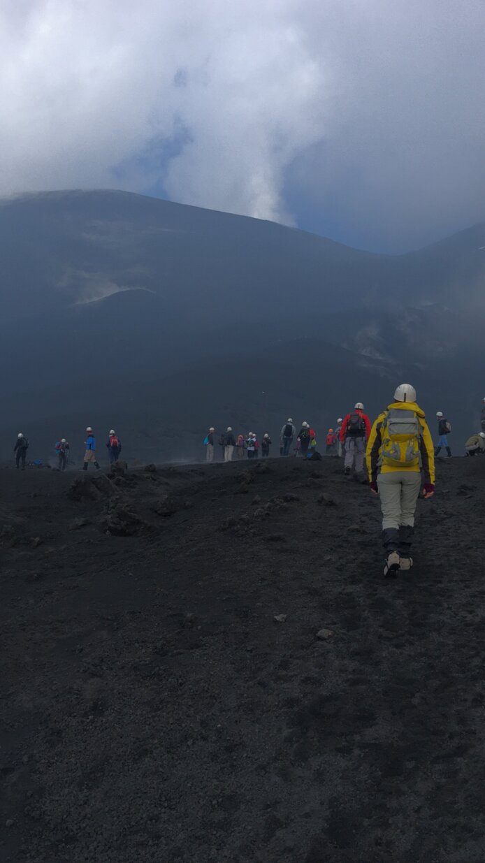 The researchers on Etna