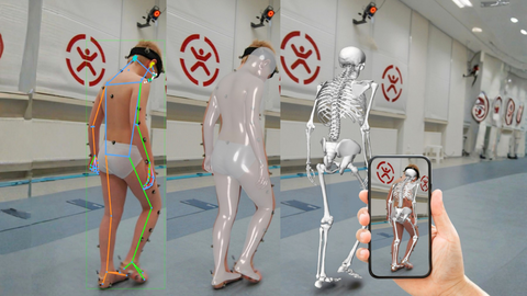 Simulation einer Ganganalyse eines Kindes auf dem Smartphone