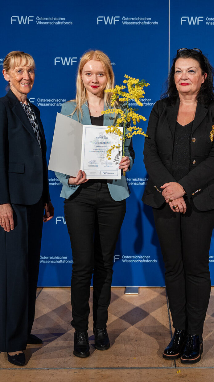FWF-ESPRIT-Awards 2026 Auszeichnung auf der Bühne der Wiener Urania