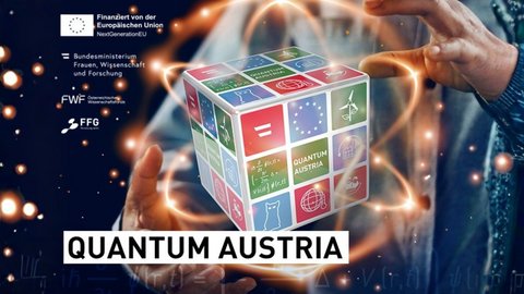 Sujet QUANTUM AUSTRIA inkl. Logos von EU, BMFWF, FWF und FFG