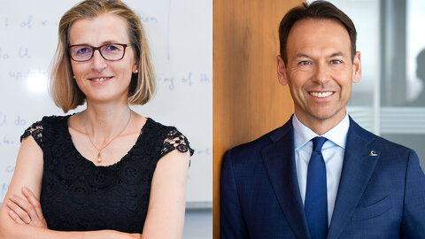 Informatikerin Monika Henzinger und der Uniqa-CEO Andreas Brandstetter