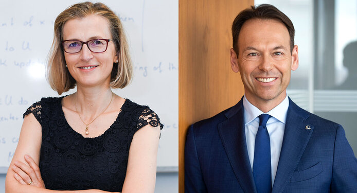 Informatikerin Monika Henzinger und der Uniqa-CEO Andreas Brandstetter