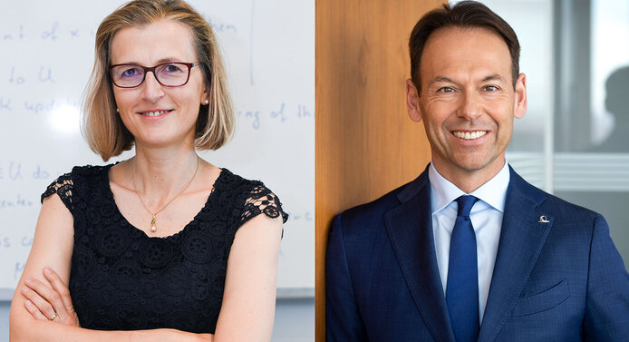 Informatikerin Monika Henzinger und der Uniqa-CEO Andreas Brandstetter